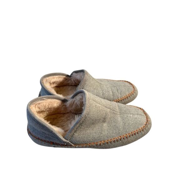 Emu Australia slippers women’s 8 gray orange stitching wool lining uppers - Picture 1 of 7